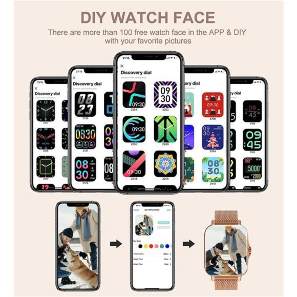 Smart Watch for Women(Call Receive/Dial), Fitness Tracker Waterproof Smartwatch - Picture 5 of 6